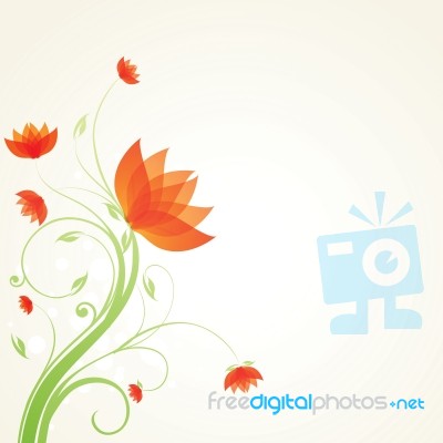 Swirly Floral Background Stock Image