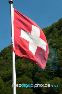 Swiss Flag Stock Photo