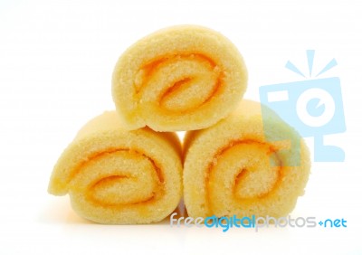 Swiss Roll Cake Stock Photo