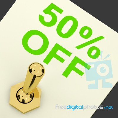 Switch Shows Sale Discount Of Fifty Percent Off 50 Stock Image