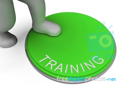 Switch Training Indicates Learn Education And Button Stock Image