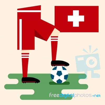 Switzerland National Soccer Kits Stock Image