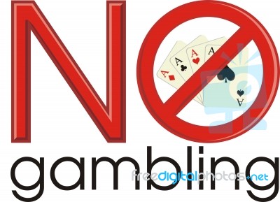 Symbol Prohibition Gambling Stock Image