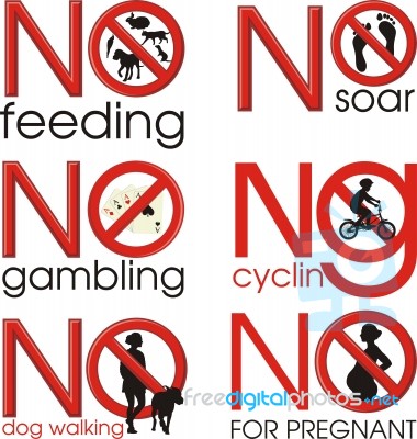 Symbol Prohibitions Stock Image