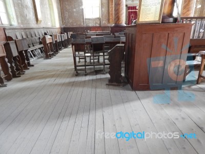 Synagogue, Interior And Religious Objects   Stock Photo