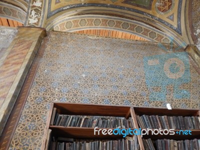 Synagogue, Interior And Religious Objects   Stock Photo