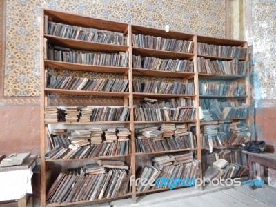 Synagogue, Interior And Religious Objects   Stock Photo