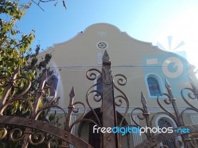 Synagogue, Interior And Religious Objects   Stock Photo