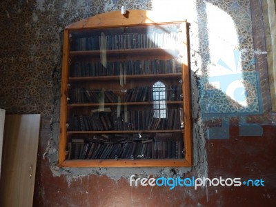 Synagogue, Interior And Religious Objects   Stock Photo