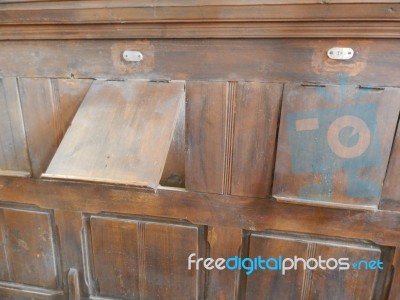 Synagogue, Interior And Religious Objects  Stock Photo