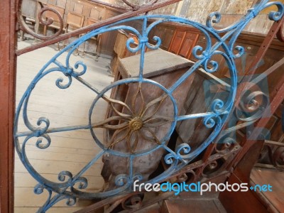 Synagogue, Interior And Religious Objects  Stock Photo