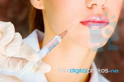 Syringe With Botox Stock Photo