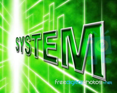 System Technology Represents High-tech Systems And Digital Stock Image