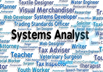 Systems Analyst Shows Technology Hire And Analyser Stock Image