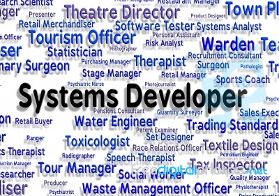 Systems Developer Meaning Hiring Occupations And Computing Stock Image