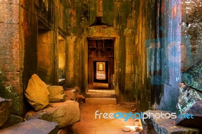 Ta Prohm, Angkor Wat In Cambodia Stock Photo