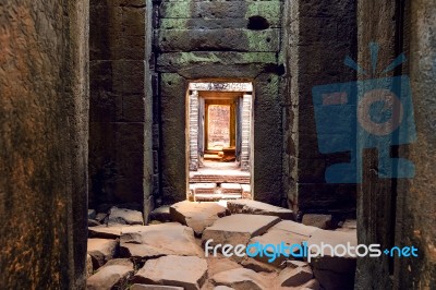 Ta Prohm, Angkor Wat In Cambodia Stock Photo