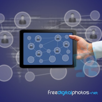 Tablet And Social Network Stock Image