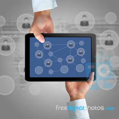 Tablet And Social Network Stock Image