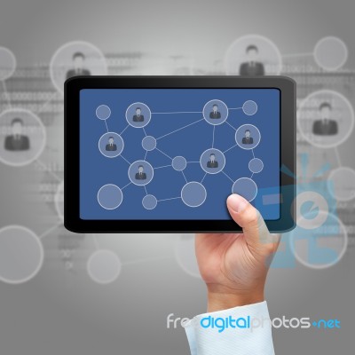 Tablet And Social Network Stock Image