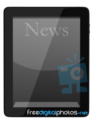 Tablet Computer And News Stock Image