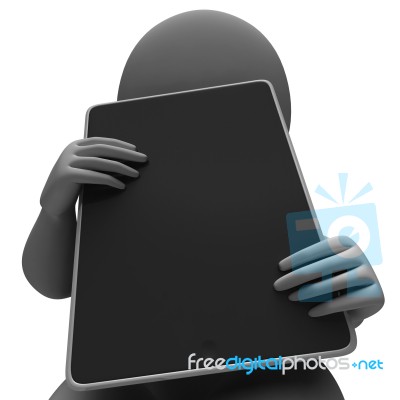 Tablet Computer Showing Touchpad Multimedia Stock Image