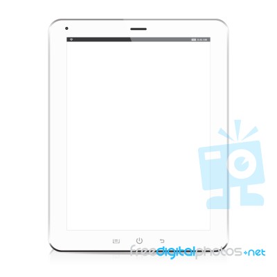 Tablet Computer White Stock Image