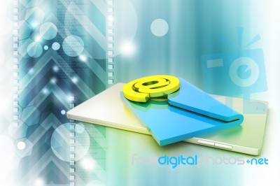 Tablet Computer With E-mail Stock Image