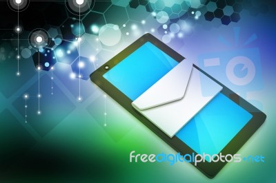 Tablet Computer With E Mail Stock Image