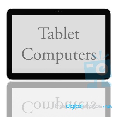 Tablet Computer Word Stock Image