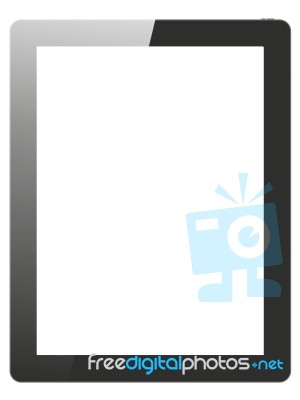 Tablet On White Background Stock Image