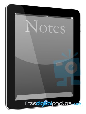 Tablet PC Computer And notes Stock Image