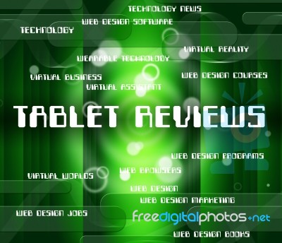 Tablet Reviews Means Processor Computers And Inspection Stock Image