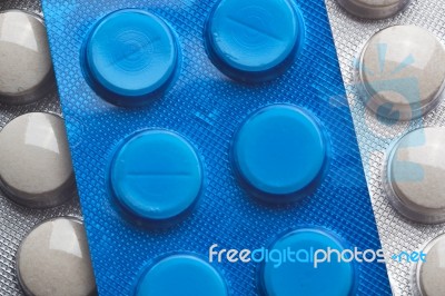 Tablets in blister packs Stock Photo