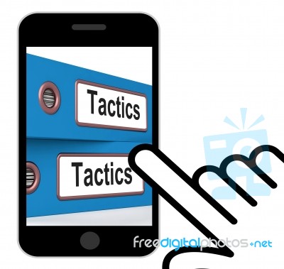 Tactics Folders Displays Organisation And Strategic Methods Stock Image