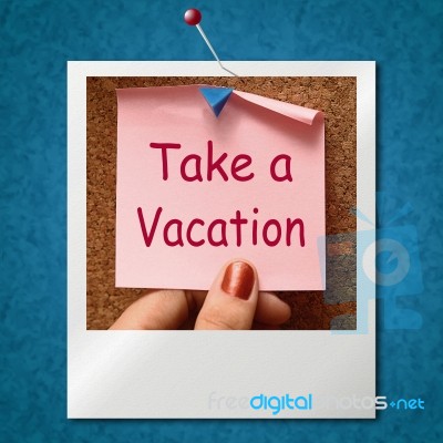 Take A Vacation Photo Means Time For Holiday Stock Image