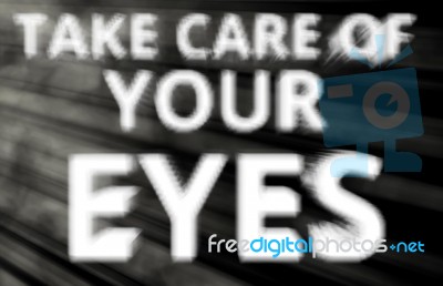 Take Care Of Your Eyes Blurred Light Leak Background Stock Photo