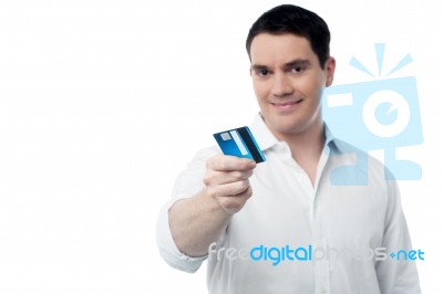 Take My Cash Card For Shopping Stock Photo