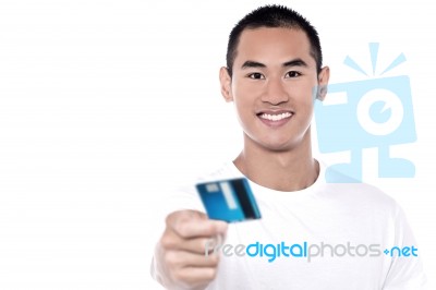 Take My Debit Card Stock Photo