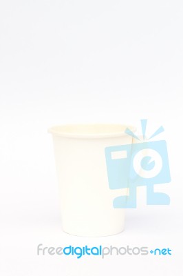 Take-out Coffee Cup Isolated On White Background Stock Photo