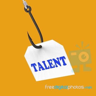 Talent On Hook Shows Special Skills And Abilities Stock Image