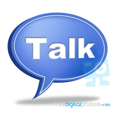 Talk Message Shows Correspond Communicate And Debate Stock Image