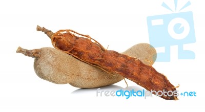 Tamarind Isolated On The White Background Stock Photo