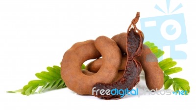 Tamarind Isolated On The White Background Stock Photo