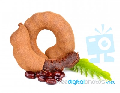 Tamarind Isolated On The White Background Stock Photo