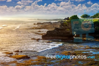 Tanah Lot Temple In Bali Island Indonesia Stock Photo