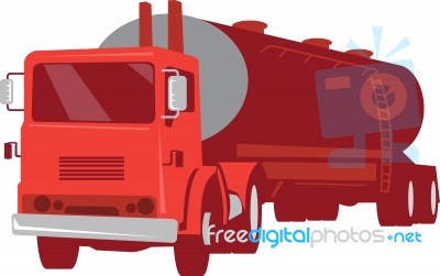 Tanker Cement Truck Retro Stock Image