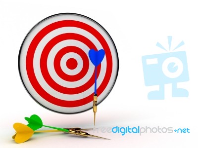 Target Board And Arrows Stock Image