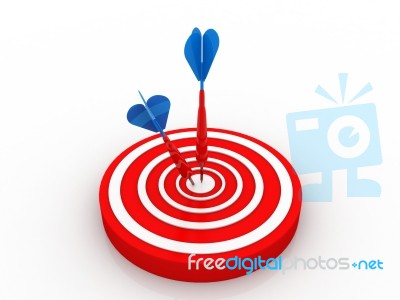 Target Board With Arrows Stock Image