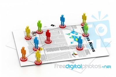 Target Business Network Concept Stock Image